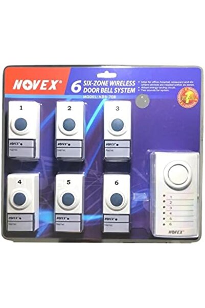 NOVEX نظام جرس باب لاسلكي بست مناطق - أصلي