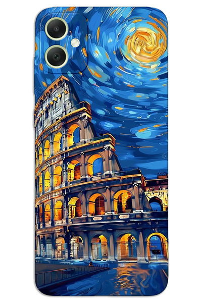 MRCİLETİSİM حافظة هاتف سامسونج جالاكسي A04e مطبوعة بنمط HD - Art Roma