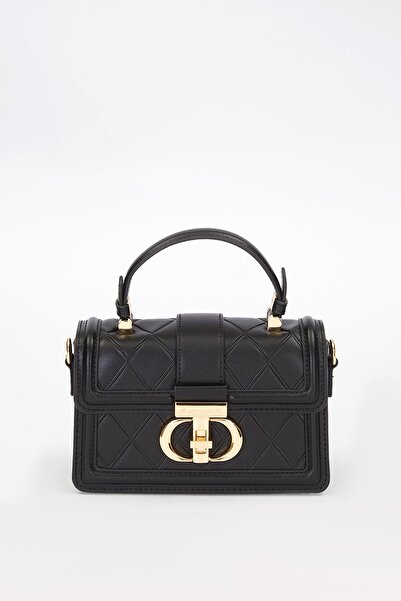 Levidor Black Baklava Pattern Lockable Handbag