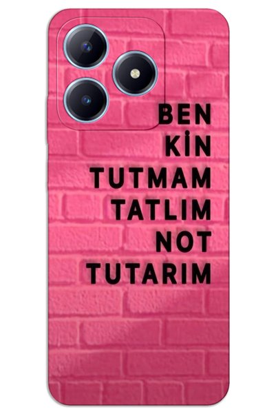 MRCİLETİSİM Realme Note 50 Case Hd Pattern Printed Back Cover - Don'T Hold Kin