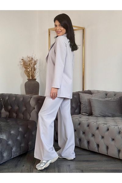 RAMONA BADESCU EXCLUSIVE Elegant Women's Suit with Wide Jacket and Flared Pants