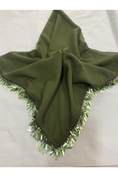 Cenk Tığ Oyası Oval Pullu 956-Haki Yazma 4 Kenar İşlemeli