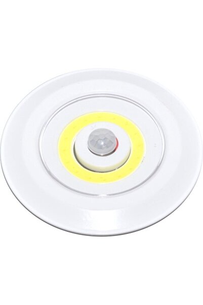 Bibilel Mini Lampa rotunda, cu LED COB si senzor de prezenta, pentru iluminat, Alb