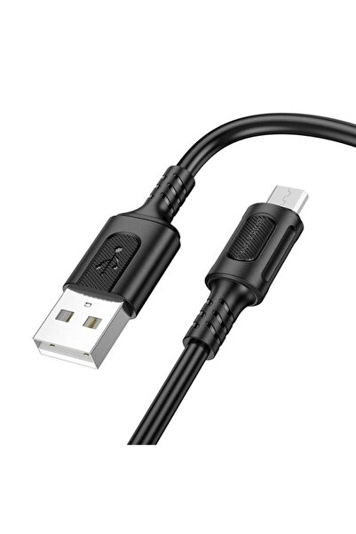 Borofone Cablu de încărcare și date USB-A la microUSB BX111 Feliz, 18W, 1m, Negru