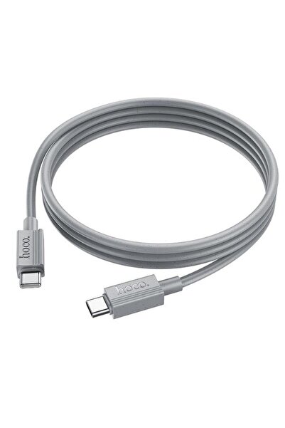 Hoco Cable for Data and Charging USB-C - USB-C X107, 60W, 1m, Grey