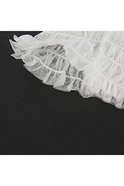 Keyohome 100 Pieces Non-woven Disposable Elastic Hair Wraps Disposable Hair Headbands for Home Use H