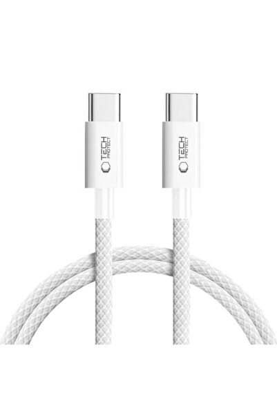 Tech-Protect Cablu de încărcare USB-C la USB-C Ultraboost Lite, 60W, 2m, argi...