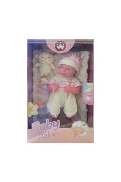 OCIE Realistic baby doll with sleeping bag 35 cm