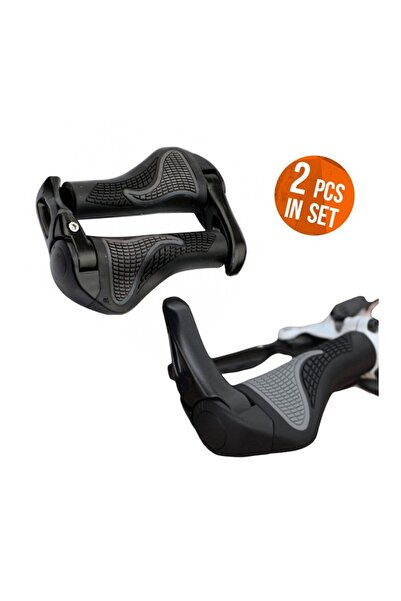 SOHO Set format din 2 mansoane din silicon pentru manerele bicicletelor, Negru