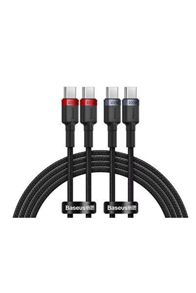 Baseus Cablu de încărcare USB-C la USB-C Cafule, 100W, 1m, Set de 2