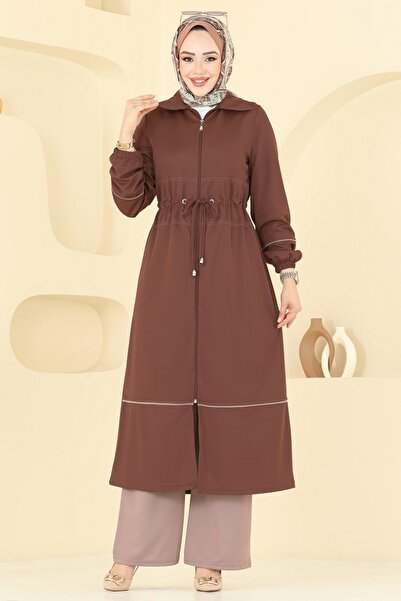 ModaMerve Beli Tünelli İkili Takım 421DVL817-MS Kahve