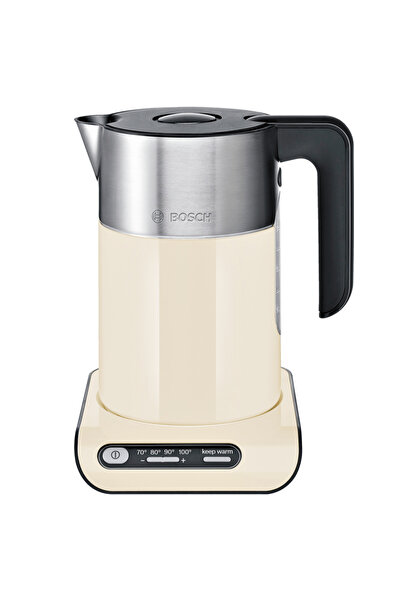 Bosch TWK8617P Water Kettle, 1.5 L, 2400 W, Anti-limescale Filter, Beige