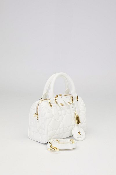 Levidor White Lock Accessory Detailed Handbag