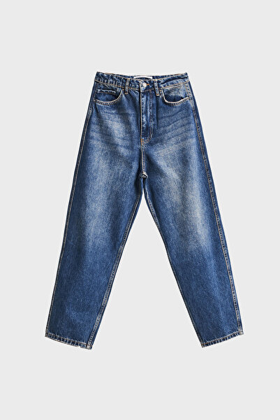 its basic Women's T.Kot Color 2W5-8 Relax Fit 100% Koton Inner Size 69cm Denim Jean