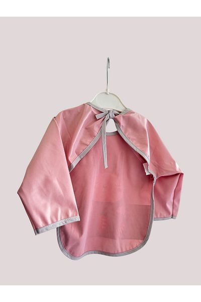BETSY STUDIO Rabbit Patterned Liquid Proof Sleeves Food & Activity Bib (6-18 Months)
