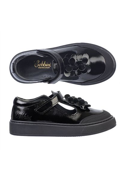 Bebbini Este-Black Genuine Leather Girls' School Shoes