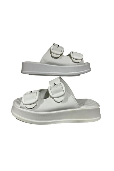 Şanzelize Double Buckle Women's Stylish Slippers