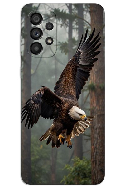 MRCİLETİSİM Samsung Galaxy A32 Case Hd Pattern Printed Back Cover - Eagle