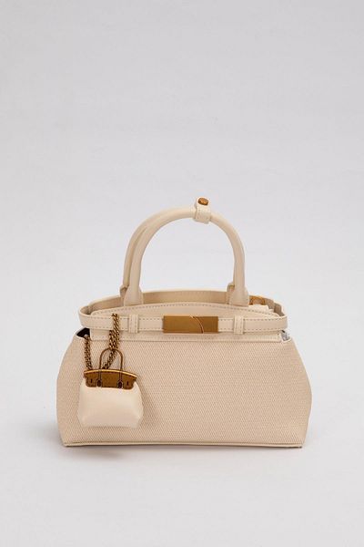 Levidor Mink Cream Mini Bag Handbag with Accessories