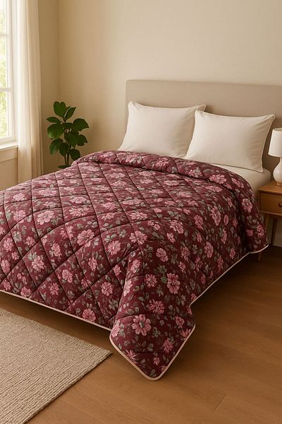 Violacasa Double Quilt Claret Red Harmony 195X215 cm