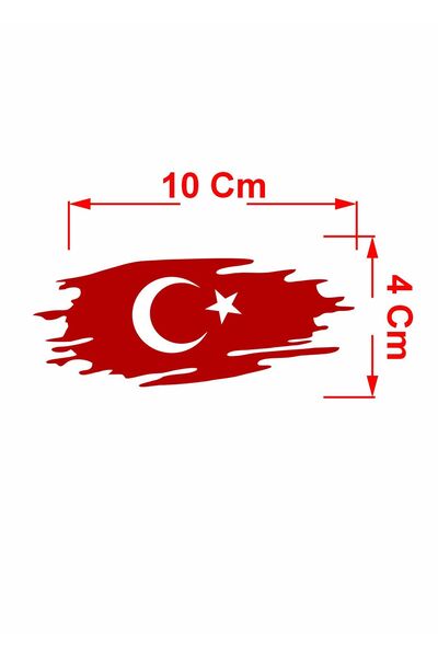 stickerusta Turkish Flag Moon Star Torn Long Leg Turkish Flag Turkish Flag Sticker 00362