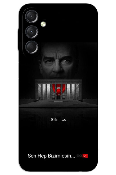 Samsung Galaxy A35 Kılıf HD Desen Baskılı Arka Kapak - Atatürk Bizimlesin