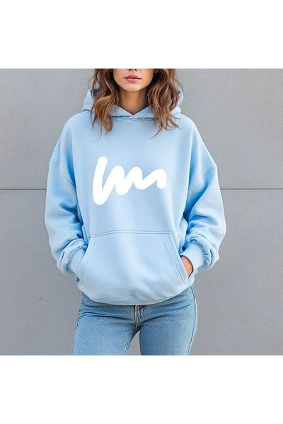 uyguntarz Unisex W Printed Oversize Sweatshirt