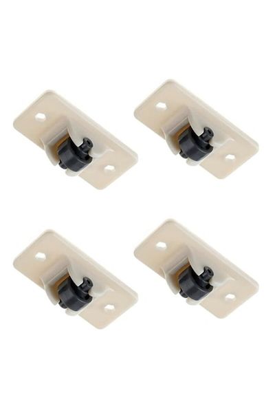 SOHO Set de 4 glisoare din plastic pentru mobilă - Albe