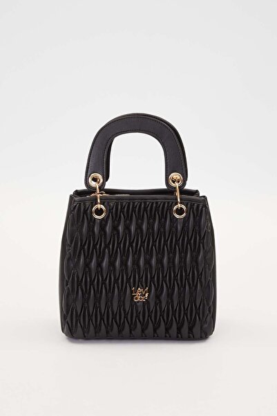 Levidor Siyah Logo Detay El Çantası