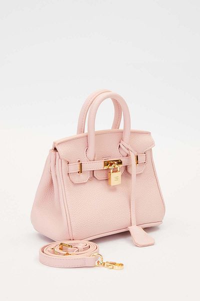Levidor Square Handbag with Pink Accessory Detail