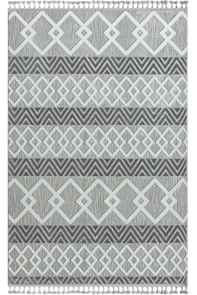 Karmen Halı Sümer Sm003a Gri Halı Iskandinav Desen Dekoratif Modern Tozuyok A...