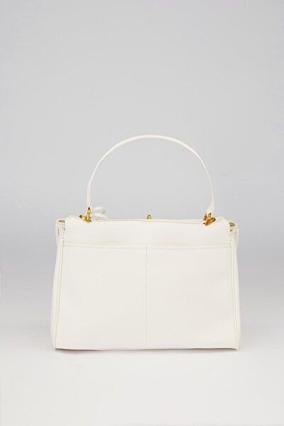 Levidor White Accessory Detailed Handbag