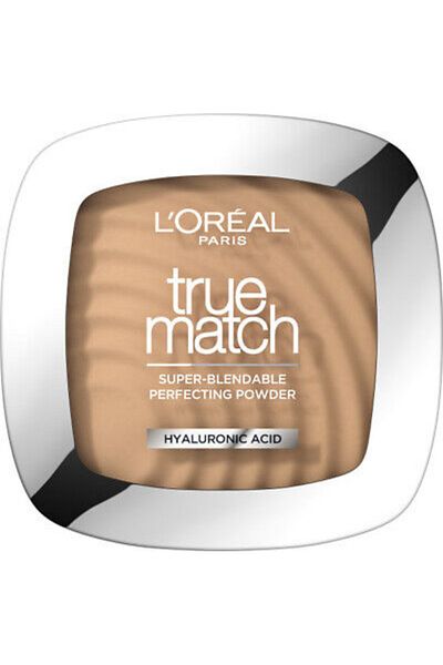 L'Oreal Paris Pudra compacta True Match 3D/3W, cu acid hialuronic rezistenta indelungata si aspect mat, 9 g