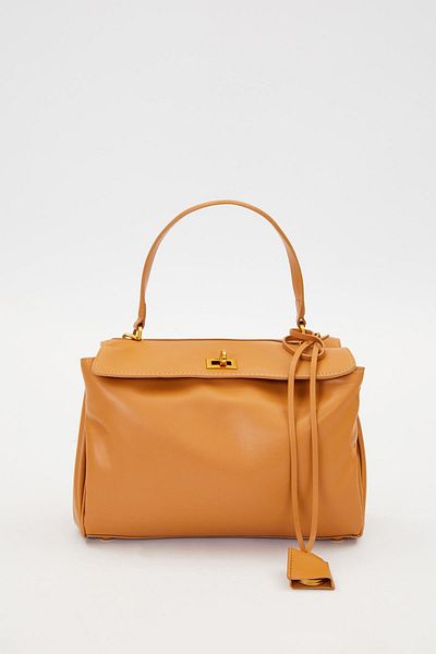 Levidor Brown Accessory Detailed Handbag