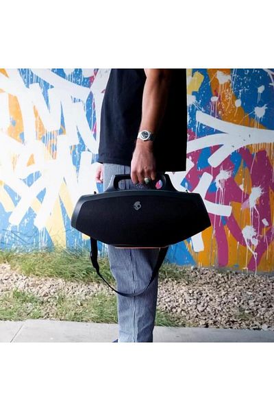 Skullcandy Portable Speaker BoombBox BARREL, Bluetooth 5.3, 12-hour Autonomy, 60 W, IPX5 (White/Oran