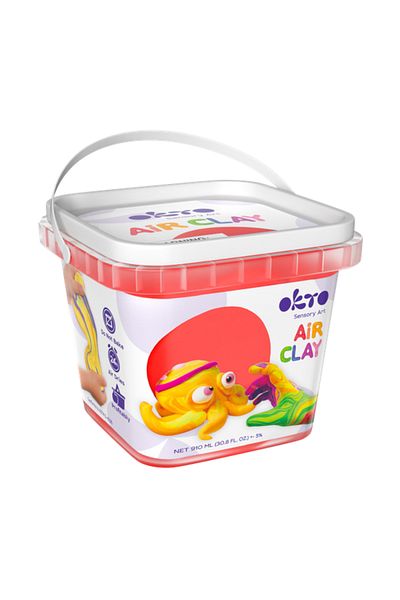 Okto Clay Factory Light Modeling Clay, Okto, 200g - Red
