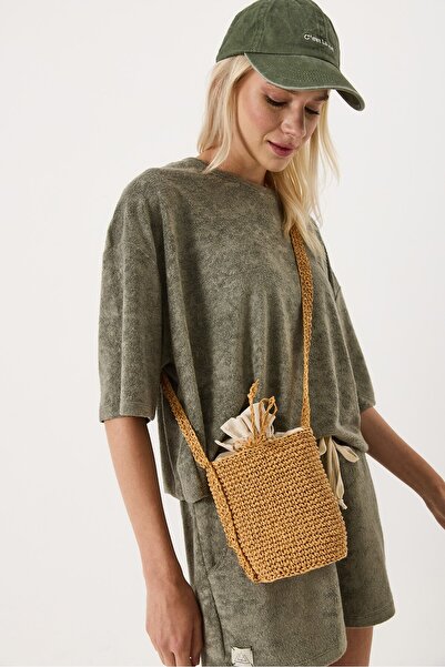 VAYU Natural Threads Bucket Çanta – Kağıt İplikten Astar Cepli Omuz & Çapraz ...