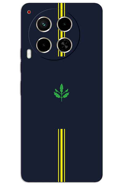 MRCİLETİSİM Tecno Camon 30 Kılıf HD Desen Baskılı Arka Kapak - Sarı Lacivert