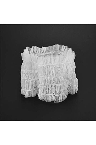 Keyohome 100 Pieces Non-woven Disposable Elastic Hair Wraps Disposable Hair Headbands for Home Use H