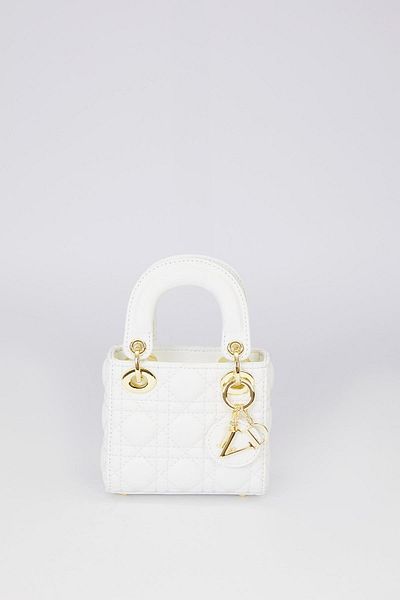 Levidor White Mini Quilted Handbag