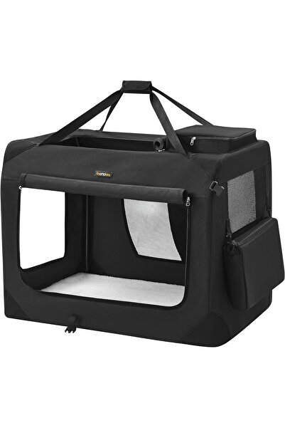 feandrea Geantă de transport pentru animale de companie, pliabilă, din material textil, mărimea XXL, 102x69x69cm, neagră