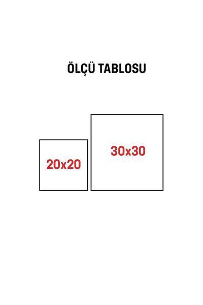 Dekorsiahome Ahşap Çerçeveli Kare Tablo TK1180