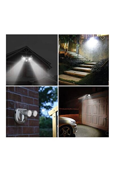 SOHO Outdoor presence sensor lamp, 2x LEDs, mains plug or 4 x AA batteries, White