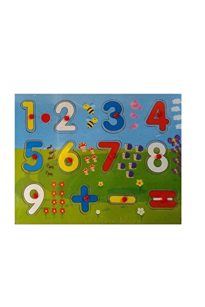 kik Puzzle numere Kik, Lemn, 29.5x22.5cm, Multicolor