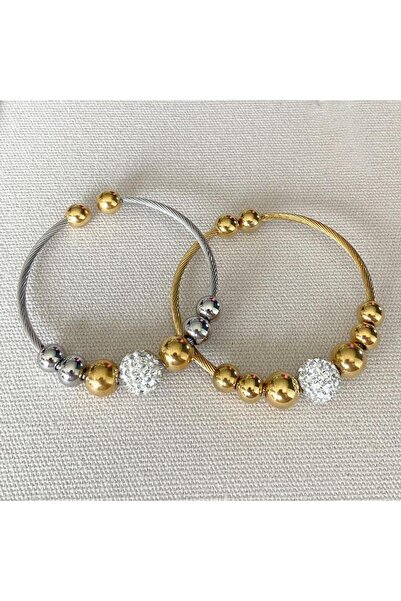 Necati Gün Stoned Bulk Double Steel Bracelet