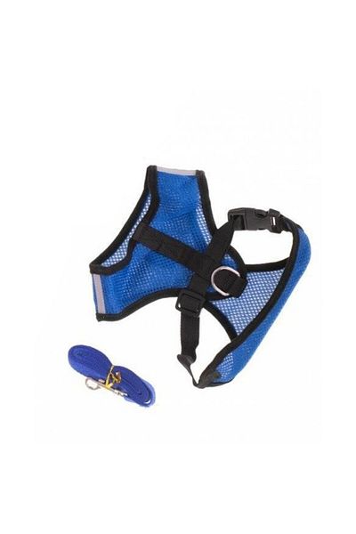 kik Dog harness and leash set, KIK, 120 cm, L, Blue