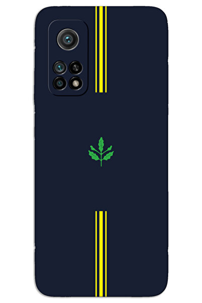 MRCİLETİSİM Xiaomi Mi 10T / 10T Pro Kılıf HD Desen Baskılı Arka Kapak - Sarı Lacivert