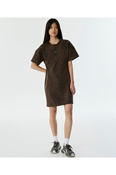 Twist Hotfix Printed and Aged Effect Dress