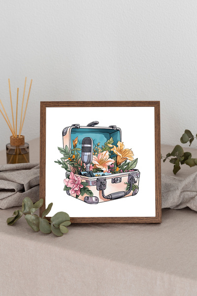 Dekorsiahome Četvrtasta slika sa drvenim okvirom TK1259