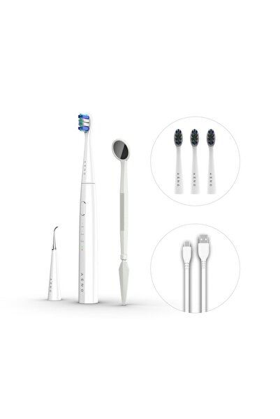 AENO Ηλεκτρική οδοντόβουρτσα Sonic, DB8, λευκή, 3 λειτουργίες, 3 κεφαλές βουρ...